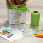 Stiefel mit Blumen - Digistamp