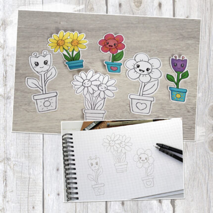 Blumentöpfe - Digistamp Set