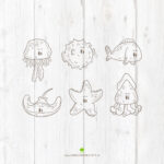 Doodle "Meerestiere" - Plotterdatei || SVG – Bild 2