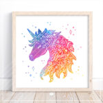 Doodle Silhouetten "Einhorn" - Plotterdatei || SVG