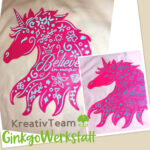 Doodle Silhouetten "Einhorn" - Plotterdatei || SVG – Bild 9