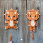 Hampeldino "Triceratops" - Bastelvorlage