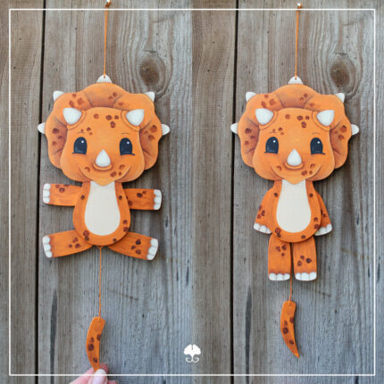 Hampeldino "Triceratops" - Bastelvorlage