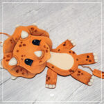 Hampeldino "Triceratops" - Bastelvorlage – Bild 2