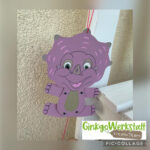 Hampeldino "Triceratops" - Bastelvorlage – Bild 4