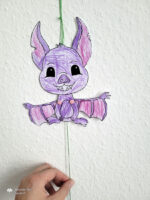 Hampelhalloween "Fledermaus" - Bastelvorlage – Bild 3