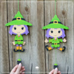 Hampelhalloween "Hexe" - Bastelvorlage