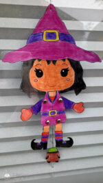 Hampelhalloween "Hexe" - Bastelvorlage – Bild 7