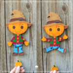 Hampelhalloween "Kürbismann" - Bastelvorlage