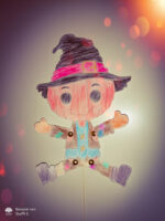 Hampelhalloween "Kürbismann" - Bastelvorlage – Bild 4