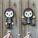 Hampelhalloween "Skelett" - Bastelvorlage