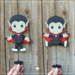 Hampelhalloween "Vampir" - Bastelvorlage