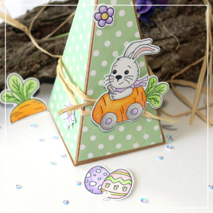 Hase im Auto - Kreativdatei