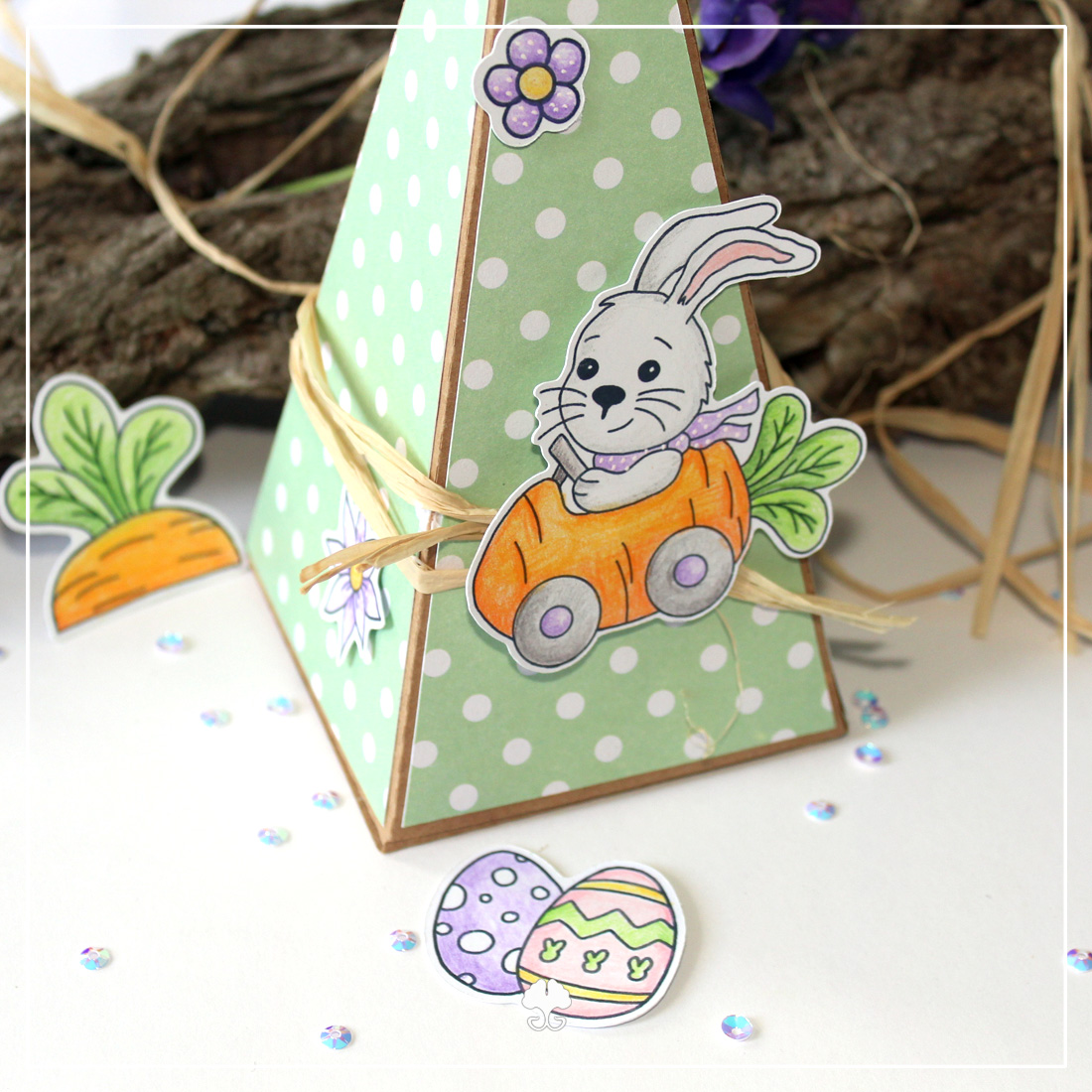 Hase im Auto - Kreativdatei Hase im Auto - Kreativdatei