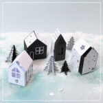 Mix'n Match "Winterdorf" - Bastelvorlage