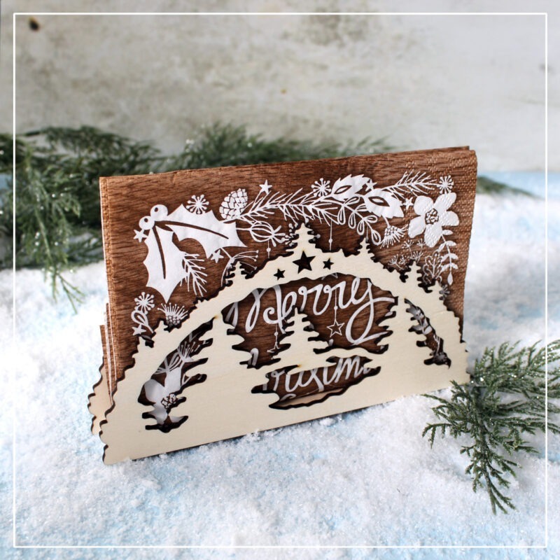 Serviettenhalter "Winterwald" - Laserdatei