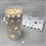 Windlicht "Sternenschnee" - Bastelvorlage – Bild 2