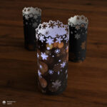 Windlicht "Sternenschnee" - Bastelvorlage – Bild 12