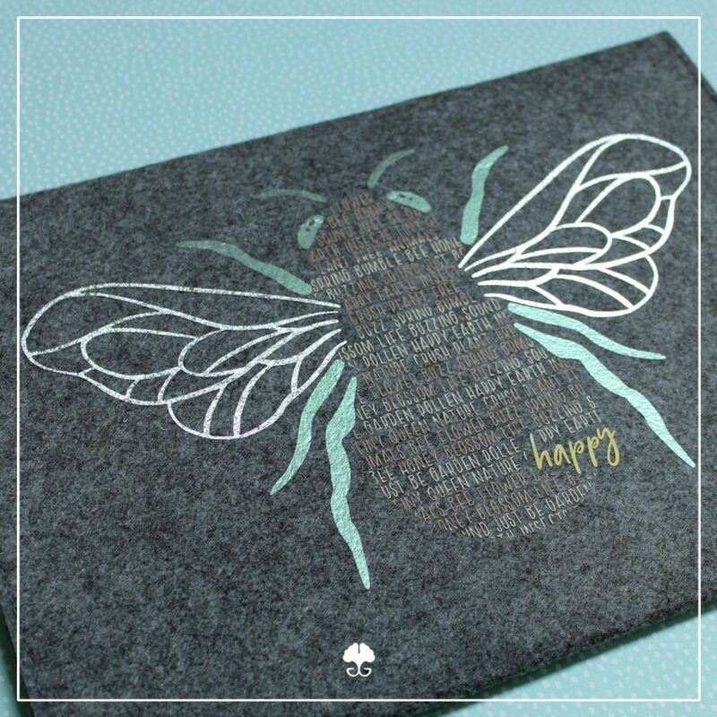 Wortspiel "Bee happy" - Plotterdatei