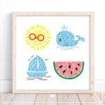 Wortspiel "Mini-Sommer" - Plotterdatei