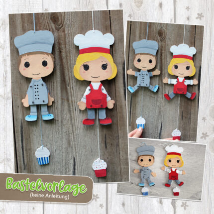 Hampelberufe "Bäcker/in" - Bastelvorlage