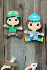 Hampelberufe "Briefträger/in" - Bastelvorlage – Bild 4