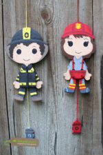 Hampelberufe "Feuerwehrmann/frau" - Bastelvorlage – Bild 4
