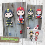 Hampelberufe "Feuerwehrmann/frau" - Bastelvorlage