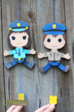 Hampelberufe "Polizist/in" - Bastelvorlage – Bild 3