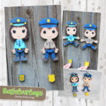 Hampelberufe "Polizist/in" - Bastelvorlage