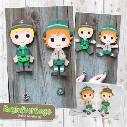 Hampelberufe "Ranger/in" - Bastelvorlage