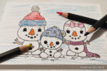 Schneefamilie - Digistamp Set – Bild 10