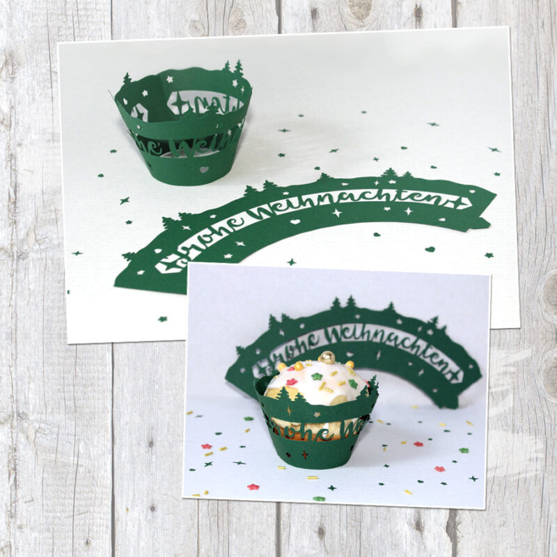 Cupcake Wrapper "Weihnachten" - Plotterdatei