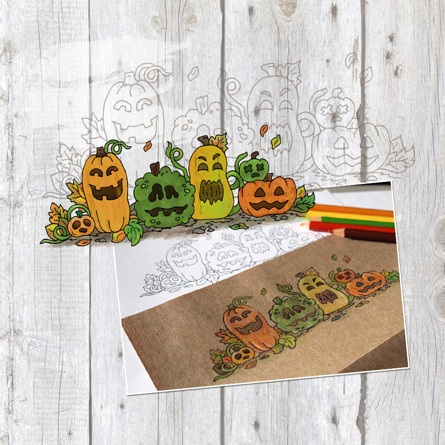 Halloween "Kürbisse" - Digistamp Halloween "Kürbisse" - Digistamp