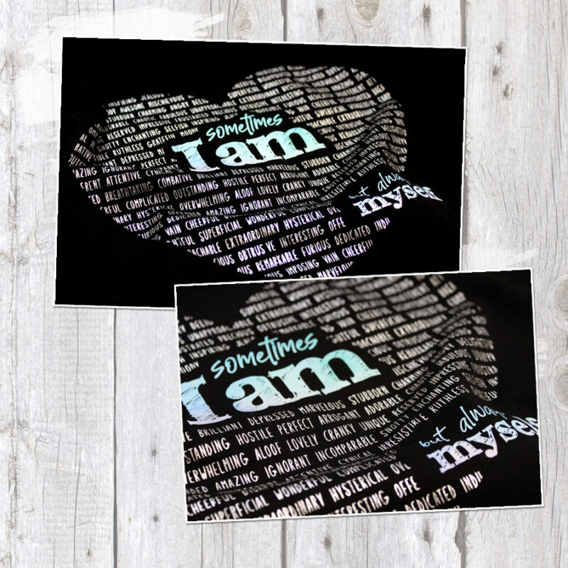Wortspiel "I am" - Plotterdatei