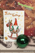 Wichtel mit Schaukelrentier - Digistamp – Bild 5