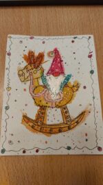 Wichtel mit Schaukelrentier - Digistamp – Bild 6