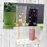 Windlicht "Schmetterlinge" - Bastelvorlage