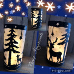 Windlicht "Winterrehe" - Bastelvorlage – Bild 15