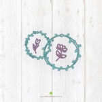 Digitale Vorschau der Datei 3D Minikränze "Floral". Zu sehen sind die verschiedenen Elemente, welche Teil des Downloads sind.