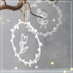 Zwei kombinierte Kränze der 3D Minikränze "Floral". Gedruckt wurde aus weißem Filament.