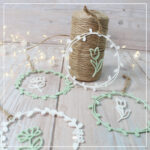 Kombinierte Varianten der 3D Minikränze "Floral" - 3D Druckdatei. Gedruckt wurde aus weißem und salbeifarbenem Filament.